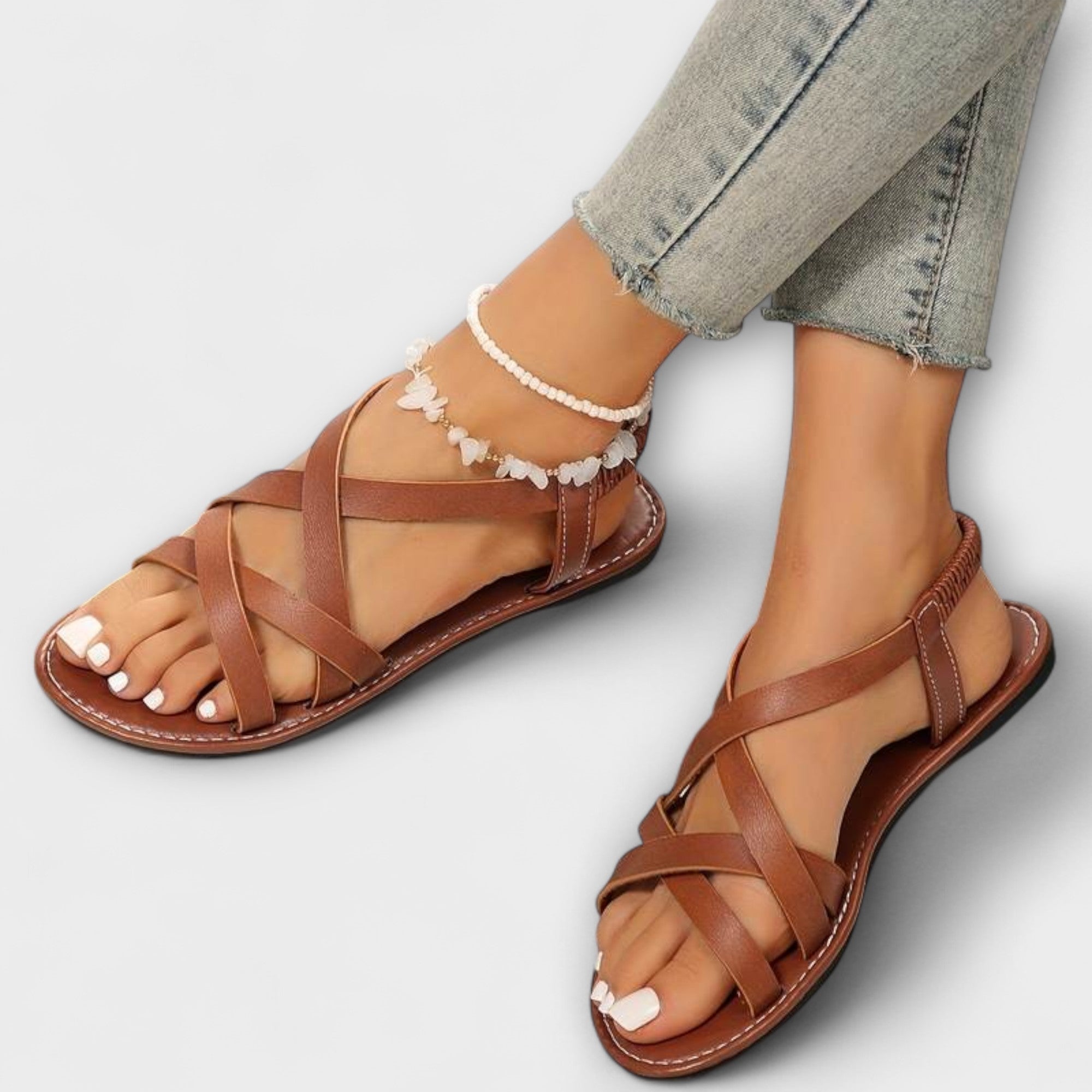 Deborah - Women's sandals with a light cross strap