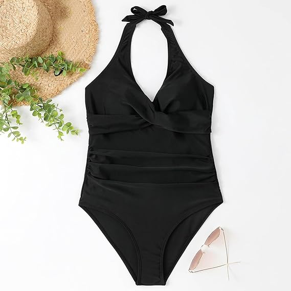Galla - Ruched Halter Swimsuit