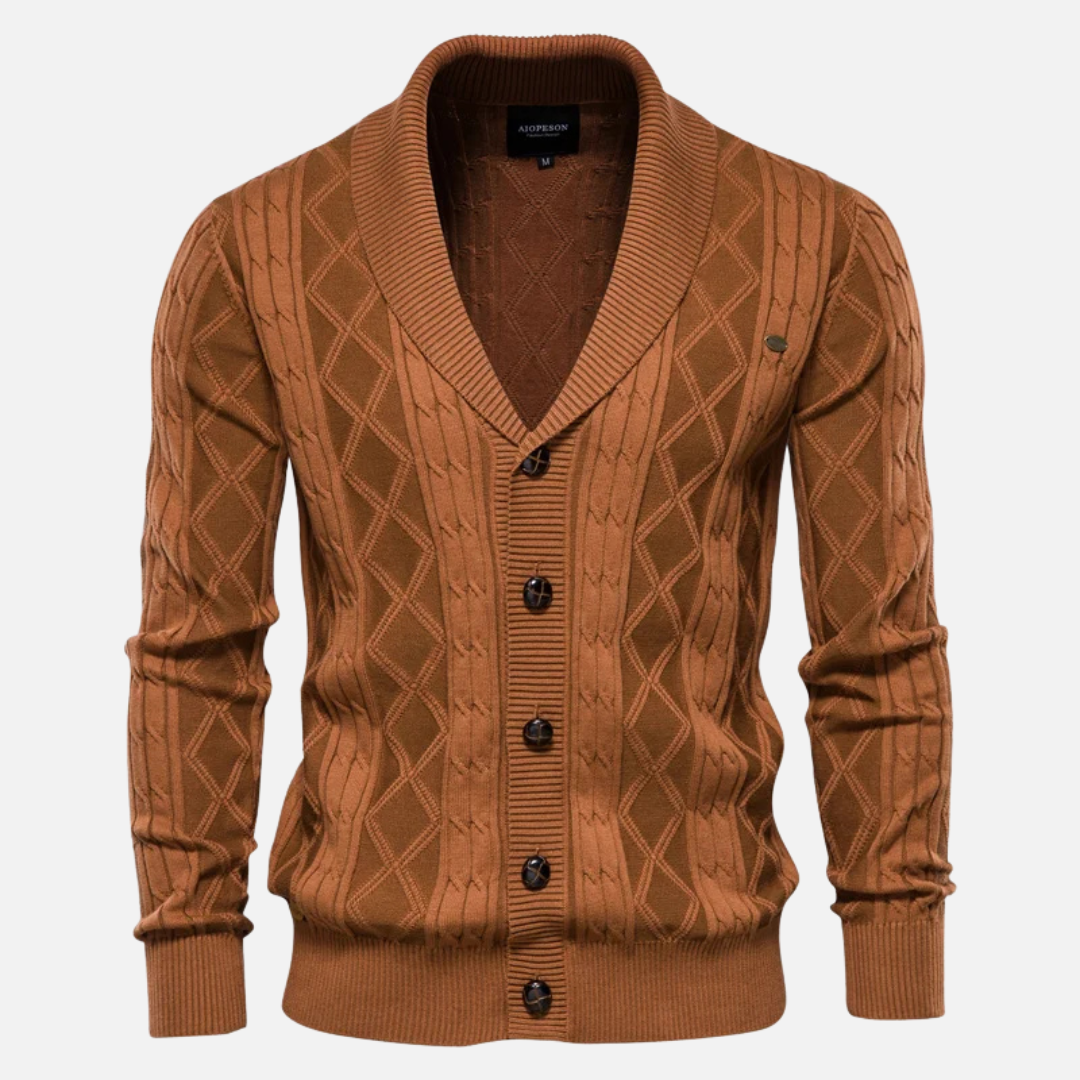 Brixon - Argyle Knit Cardigan