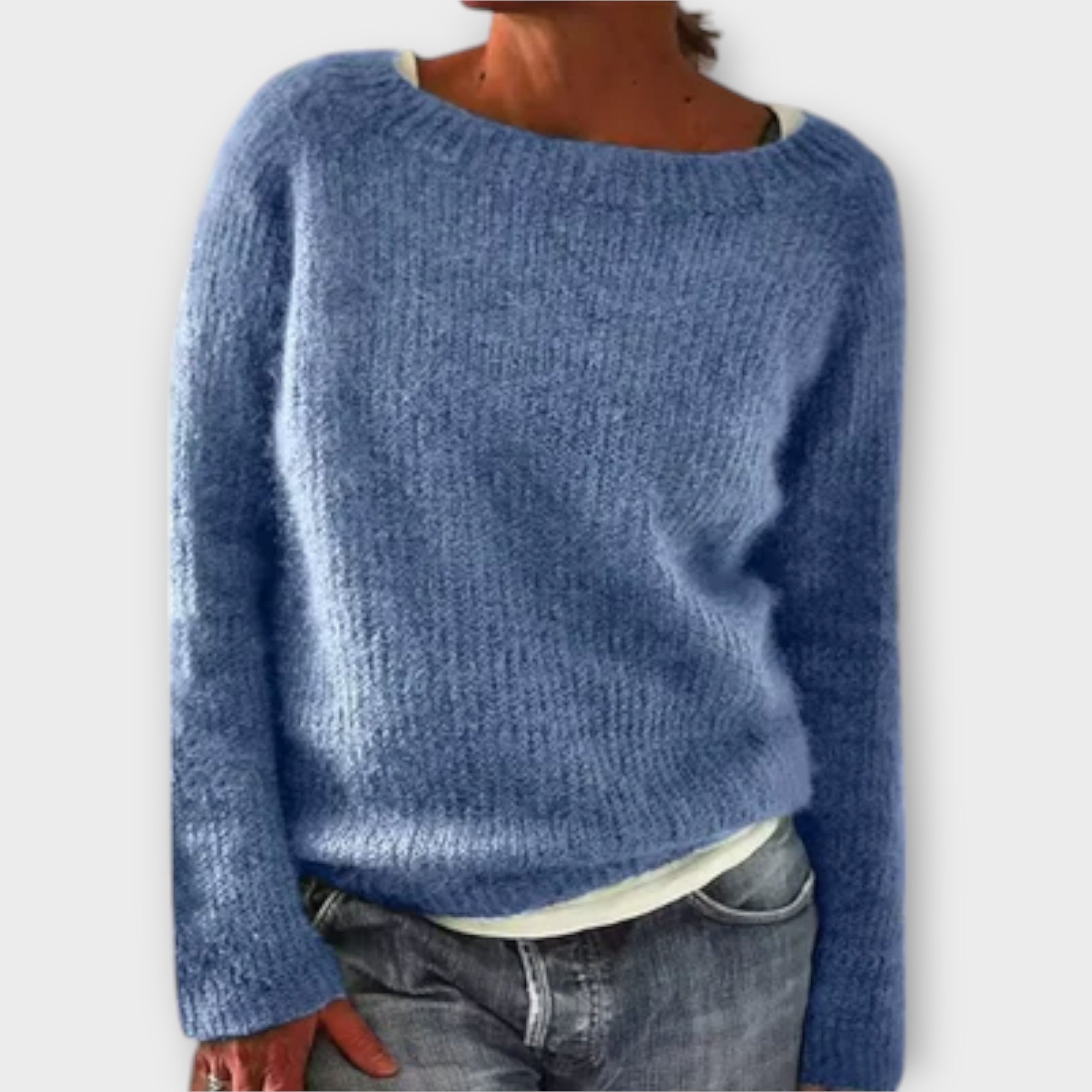 Regine – Sweater in a solid color knit look