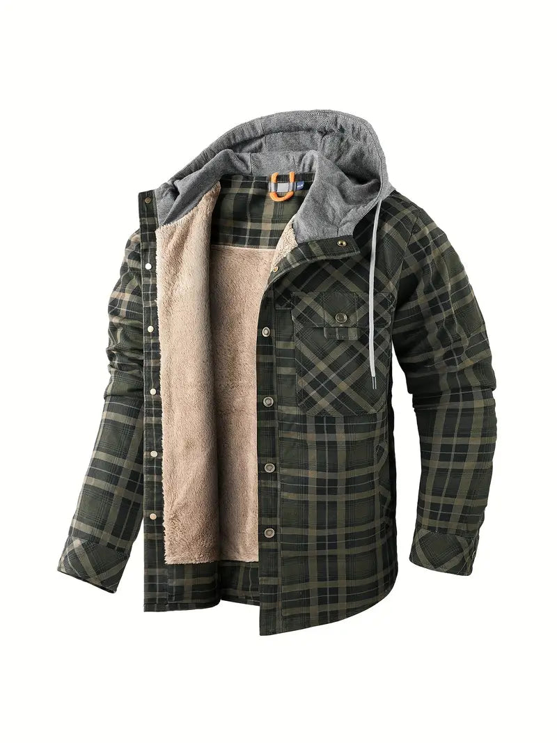 Qaren - Hooded Checked Jacket