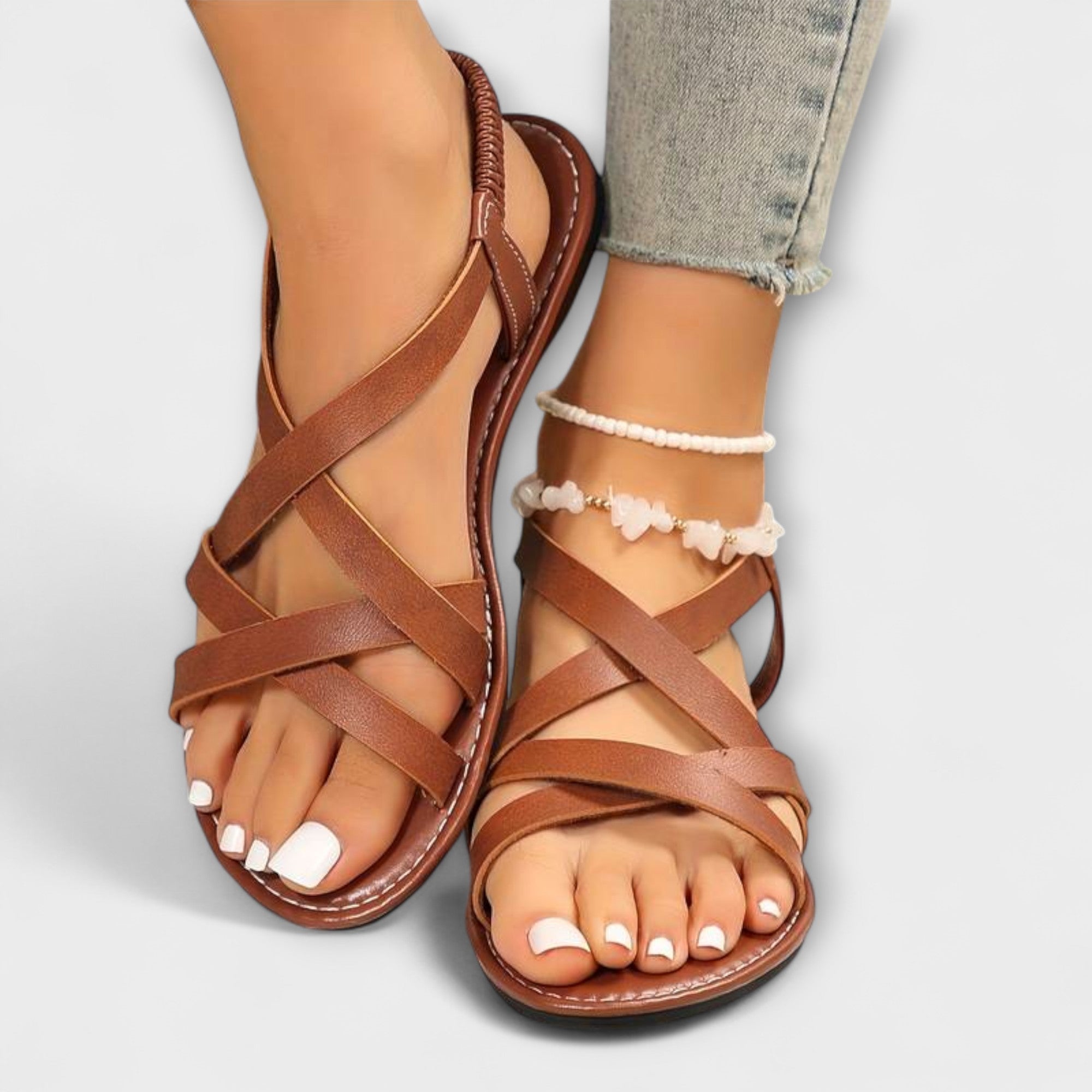 Deborah - Women's sandals with a light cross strap