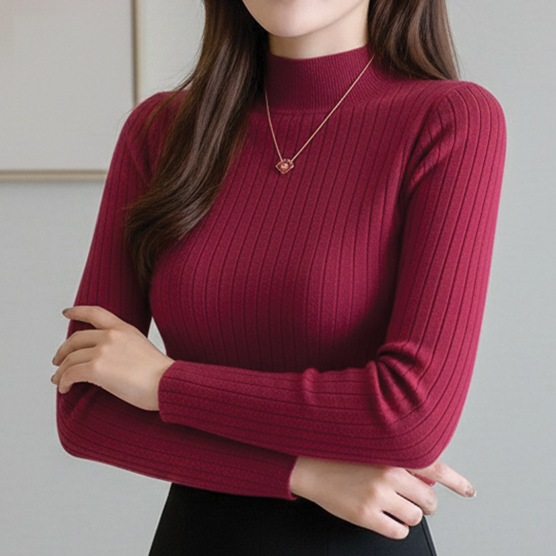 Galatea - Ribbed Turtleneck Top