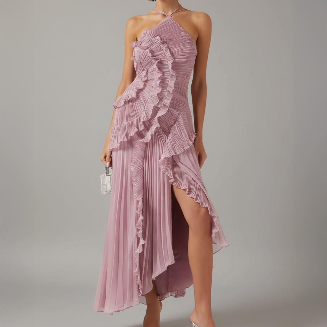 Nivessa - Asymmetric Pleated Dress