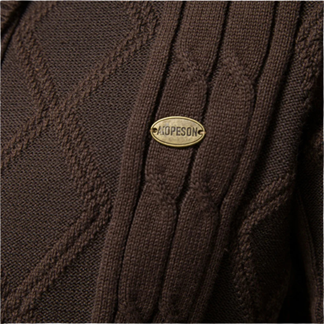 Brixon - Argyle Knit Cardigan