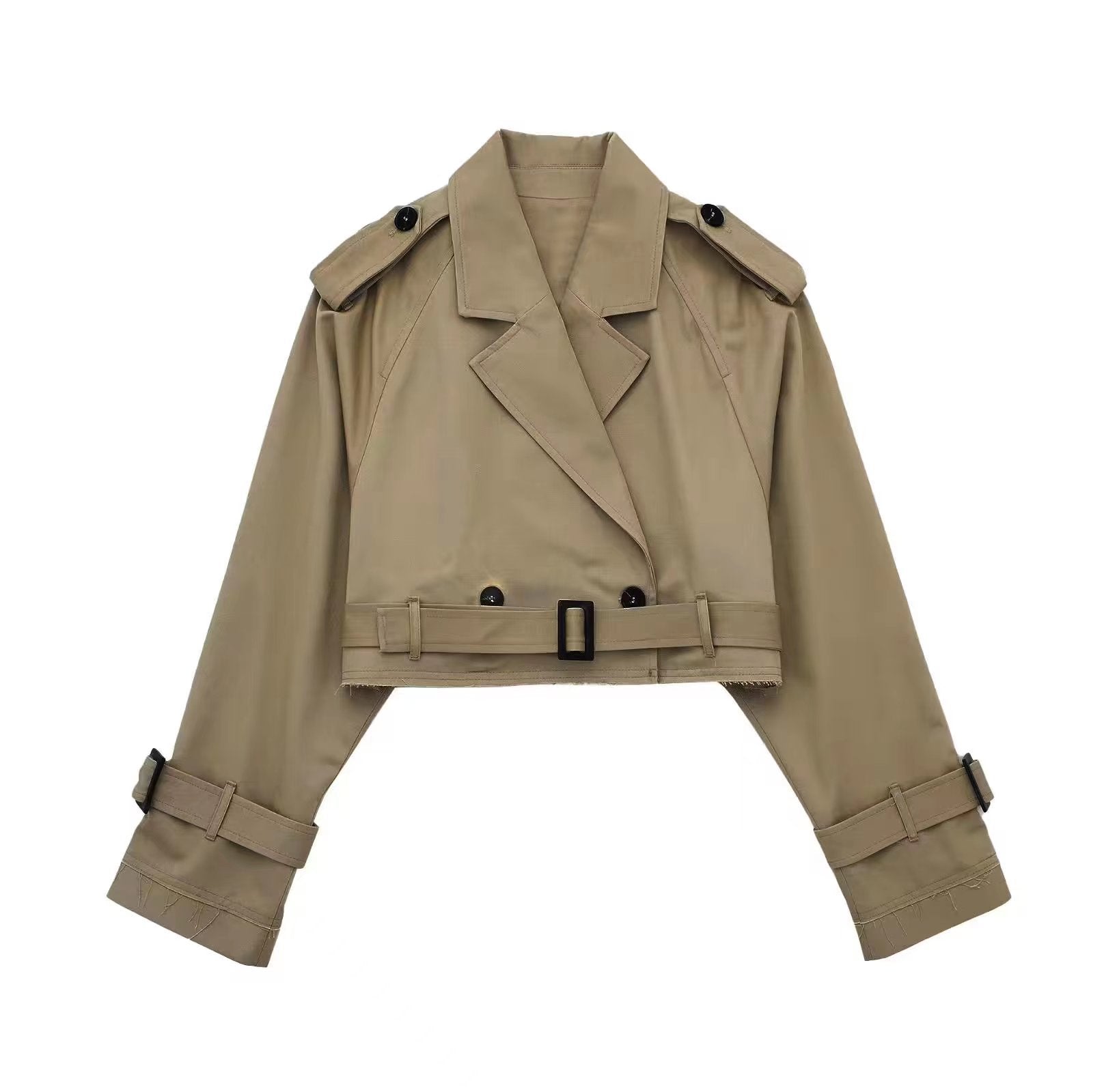 Charlotte | Women’s Stylish Short Double-Breasted Trench Coat