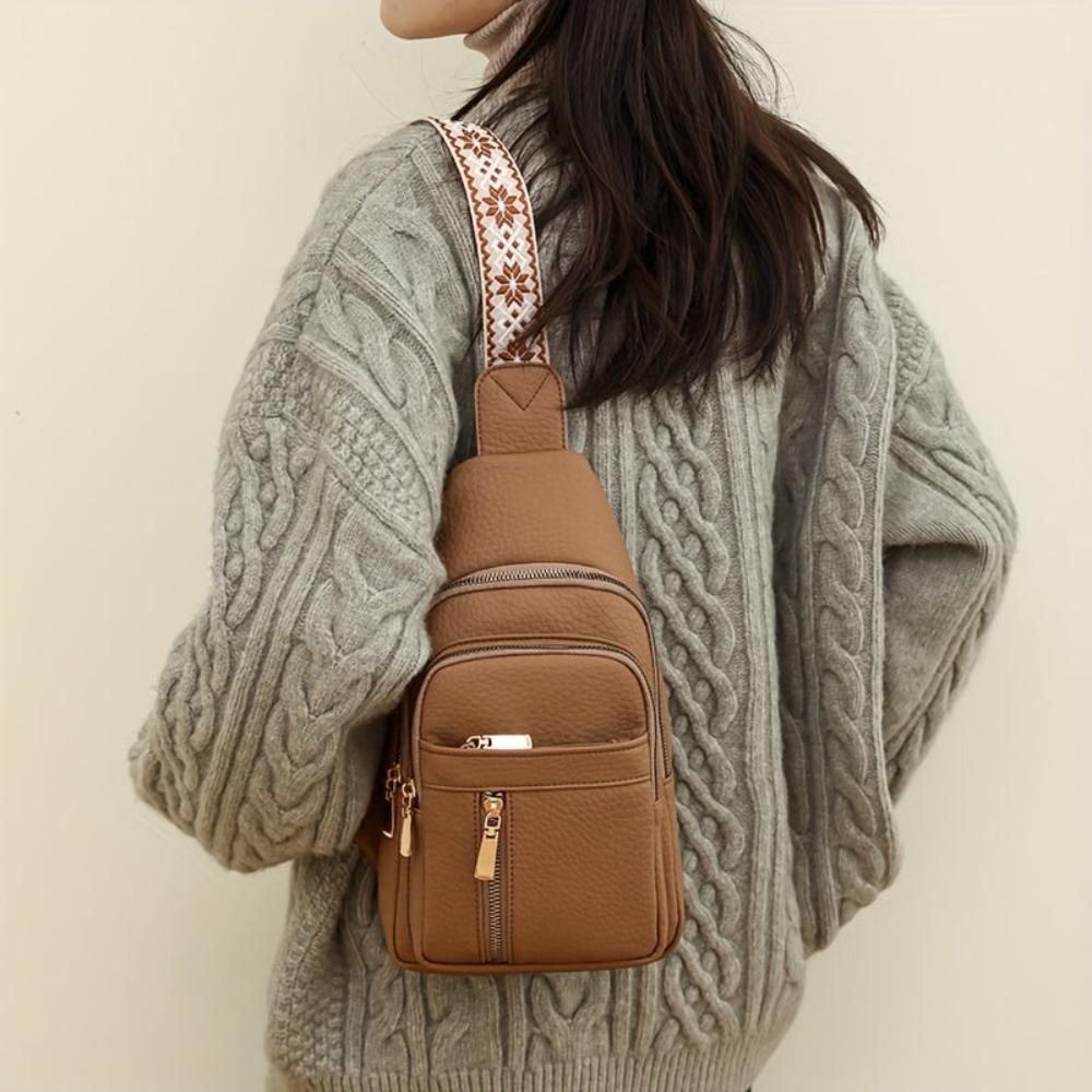 Velyra - Vegan Leather Sling Crossbody Bag