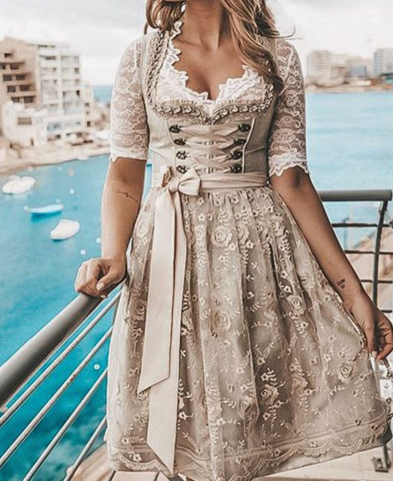 Cyrine - Lace Dirndl Dress