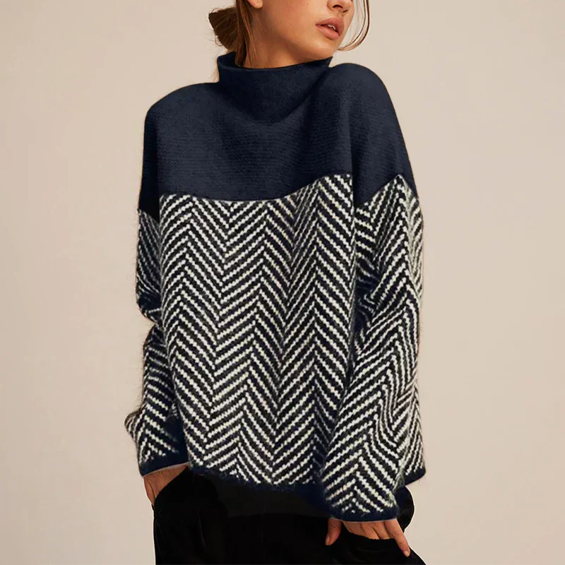 Estella - Herringbone Knit Sweater