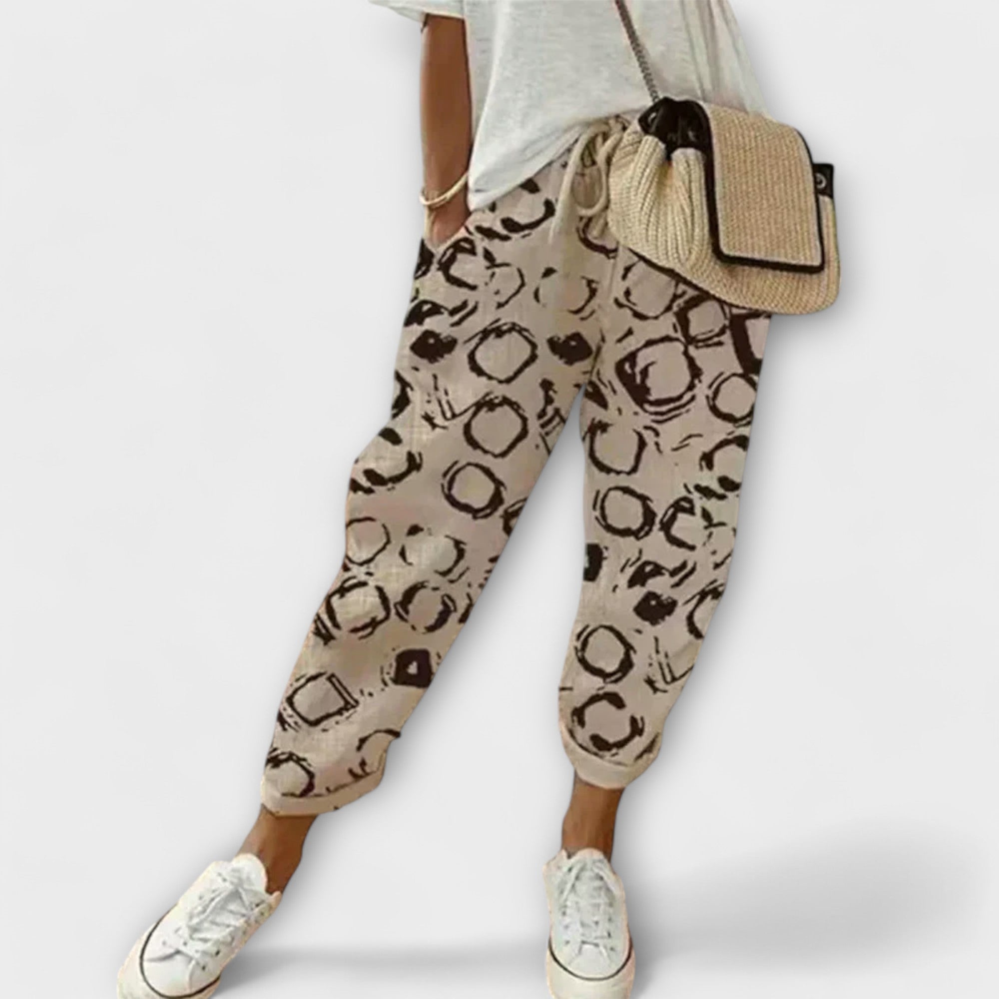 Burga - Comfortable cotton-linen trousers