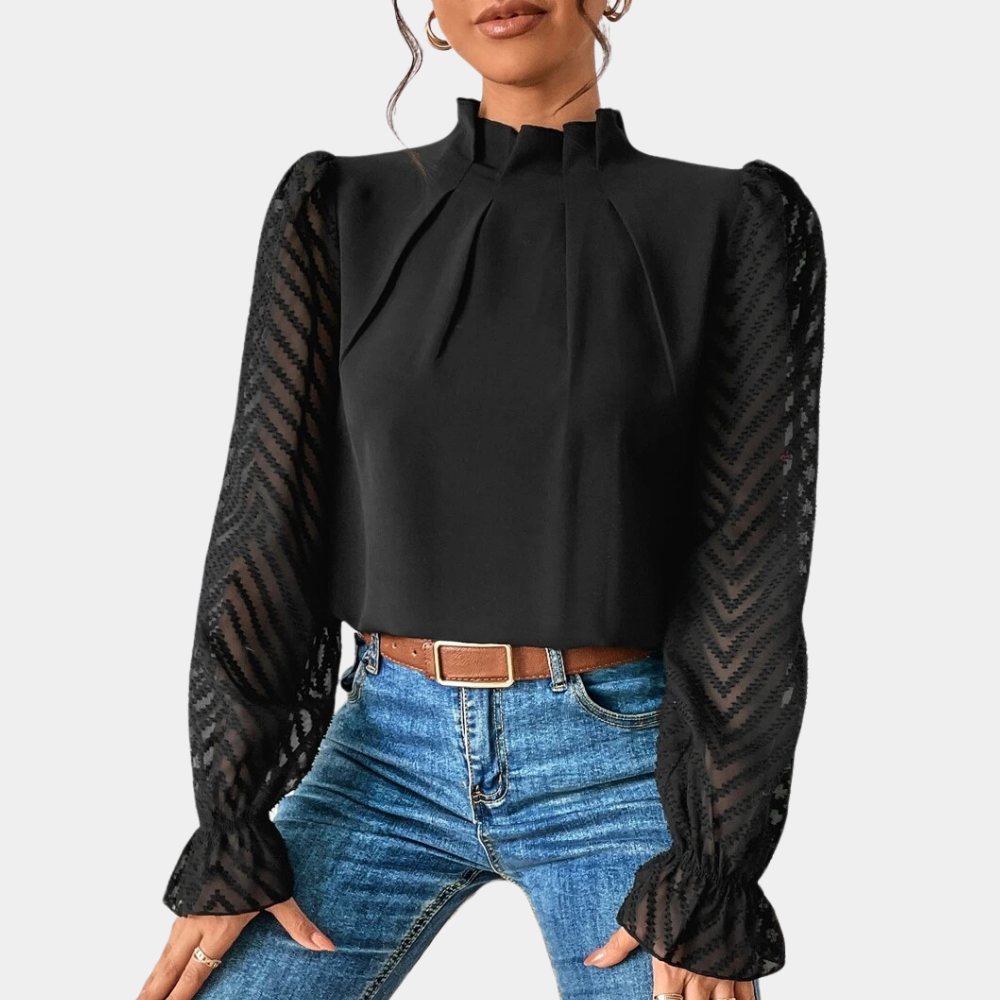 Felicia - Sheer Sleeve Blouse
