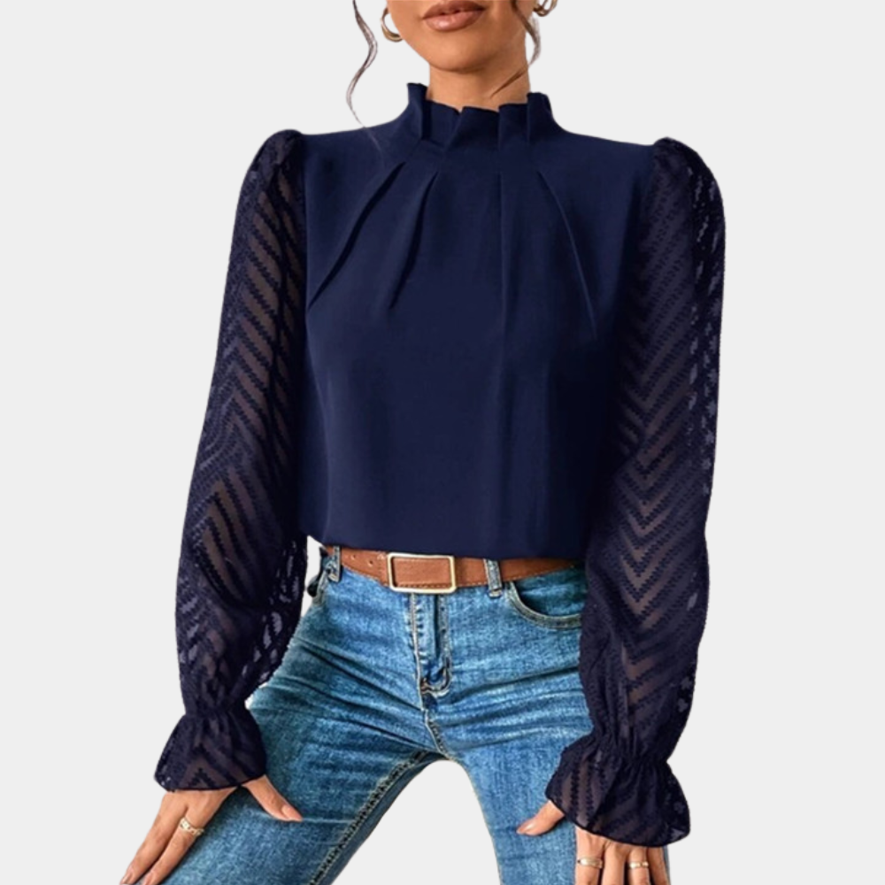 Felicia - Sheer Sleeve Blouse