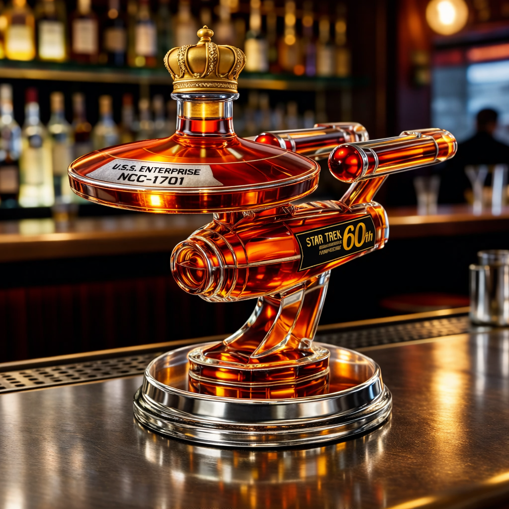 60.º Aniversario del USS Enterprise - Licorera de whisky