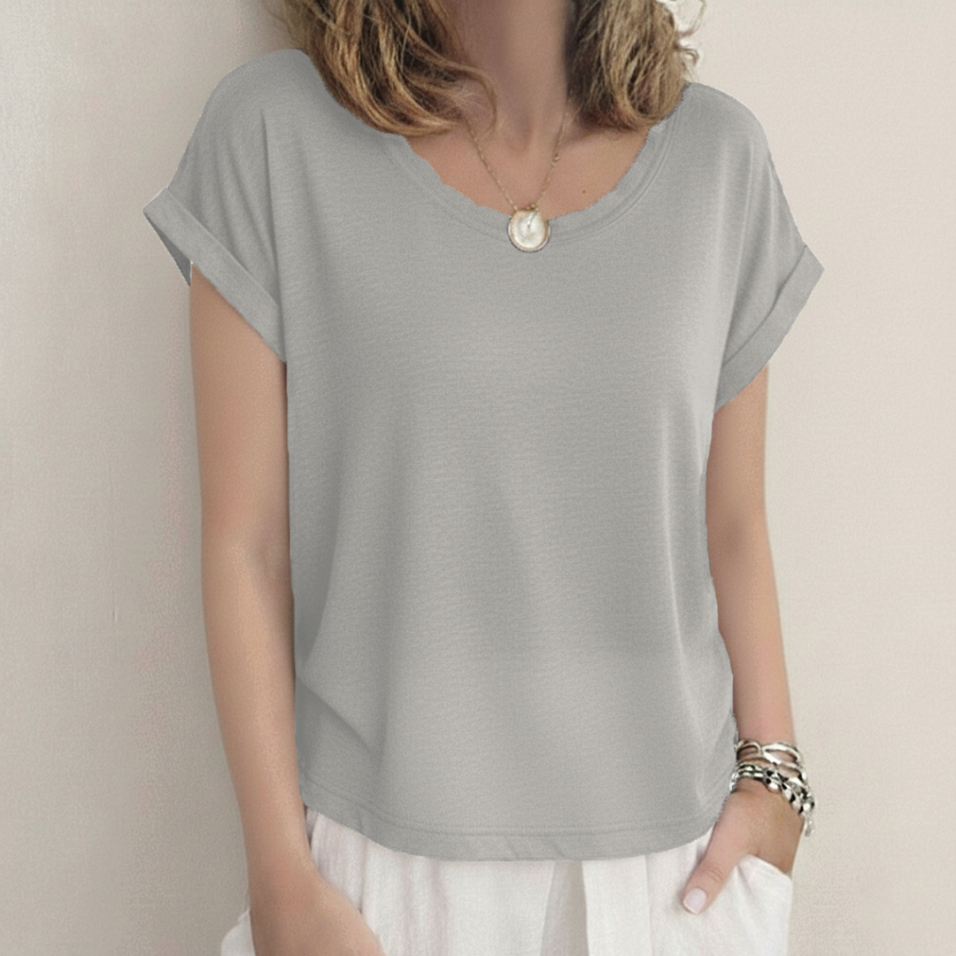 Ondine - Linen-Look T-Shirt