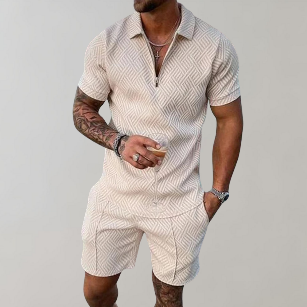 Magnus - Zip Polo Shorts Set