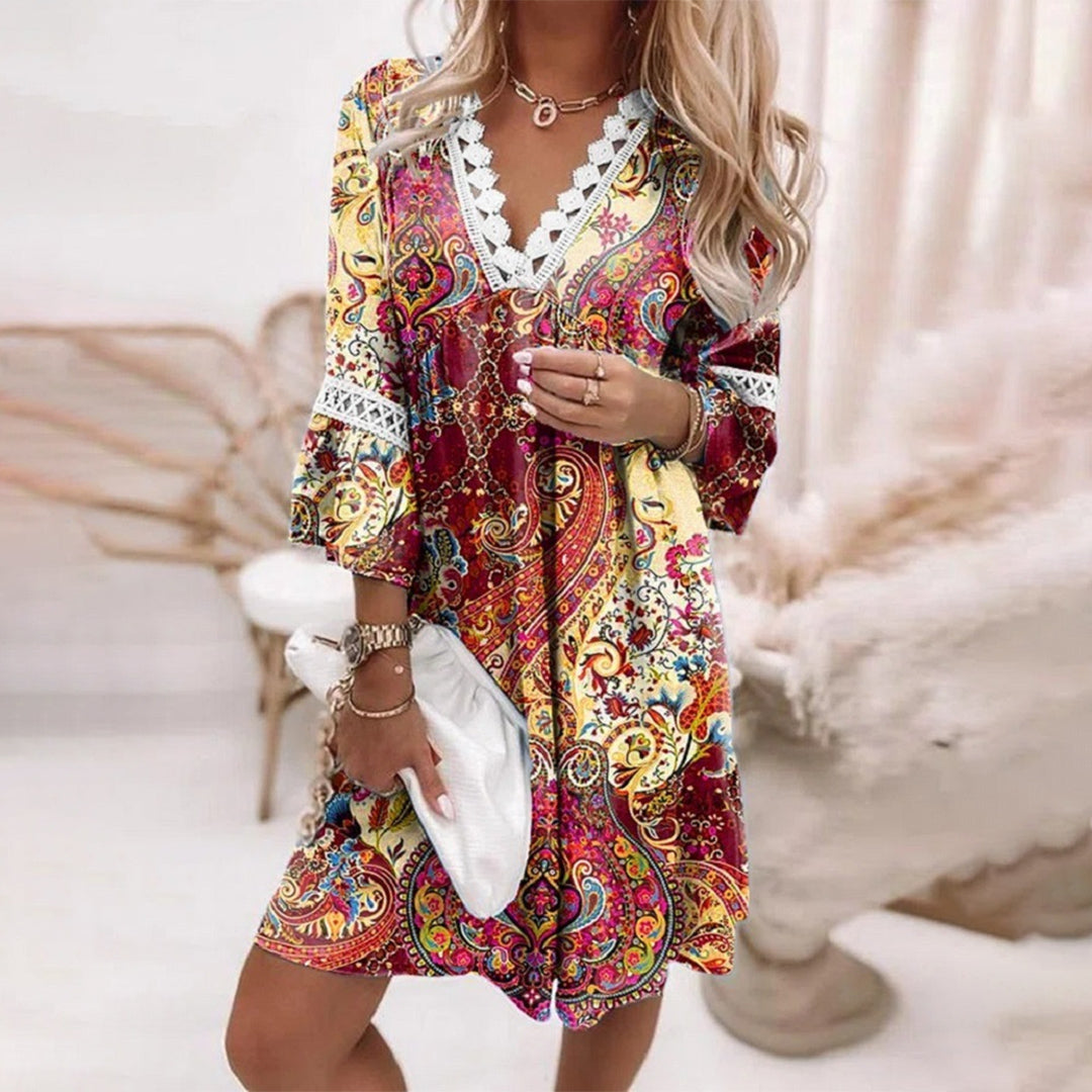 Kessira - Lace Trim Summer Dress