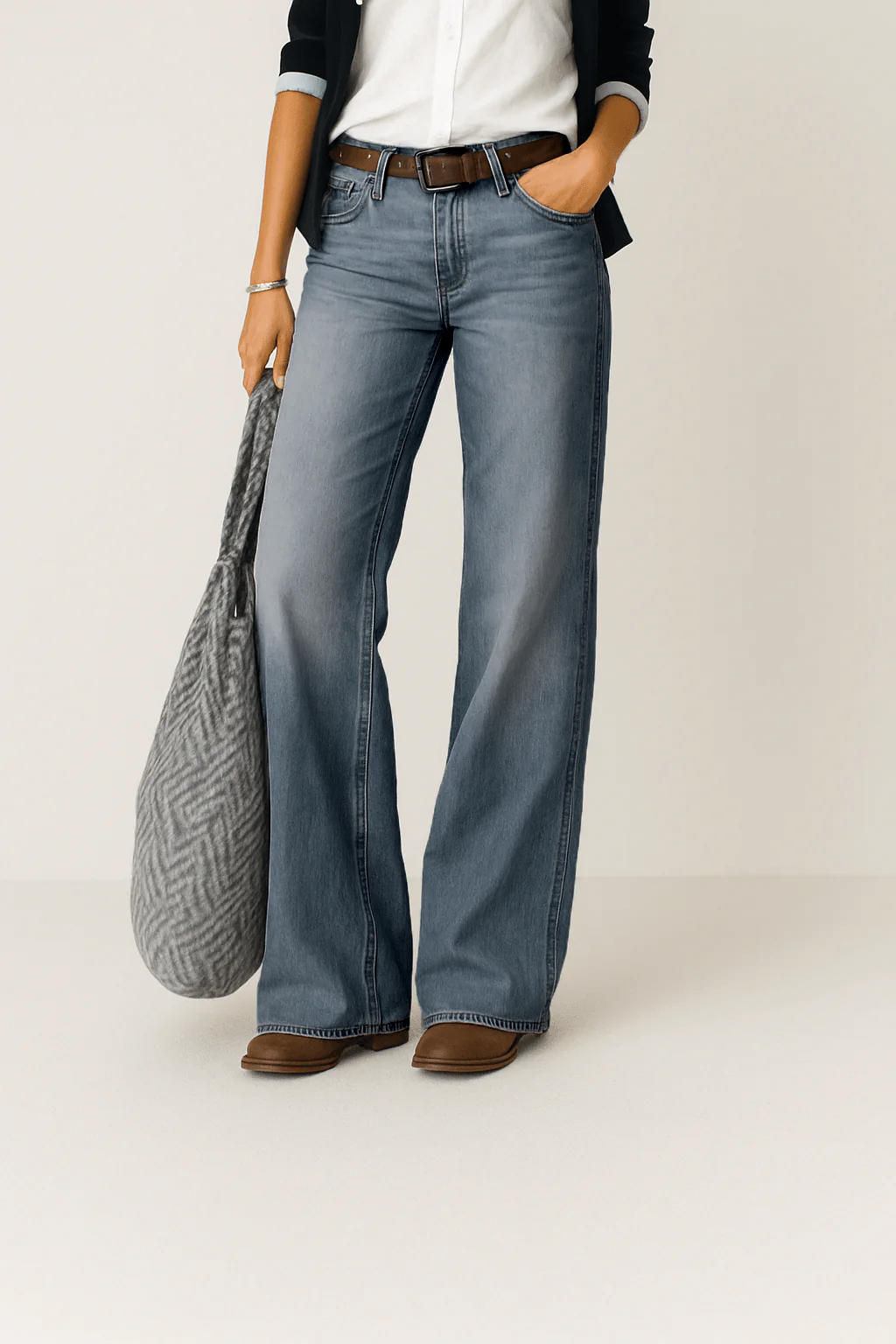 Zivara - Wide Leg Denim Jeans