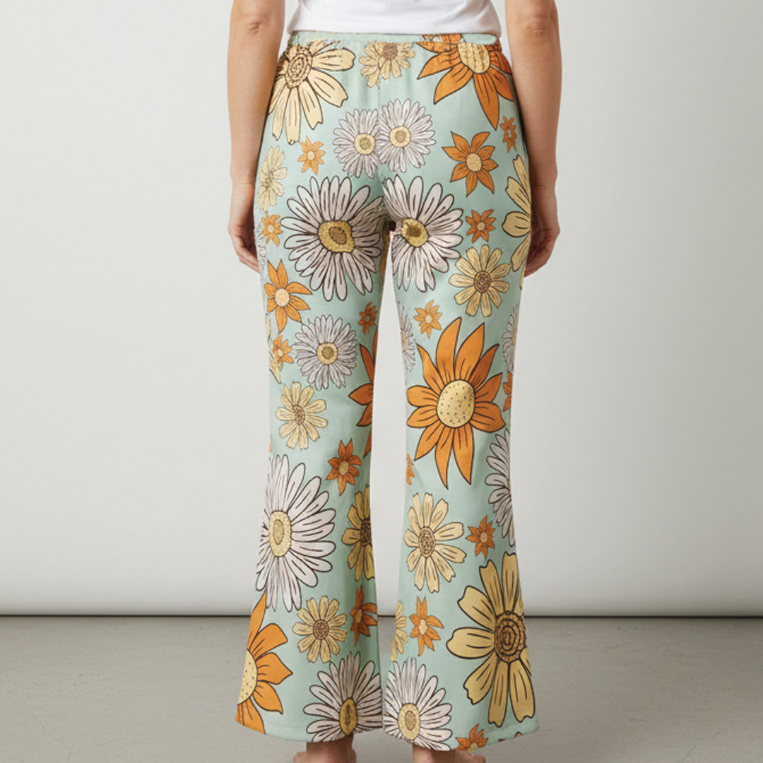 Soreya - Floral Wide-Leg Pants