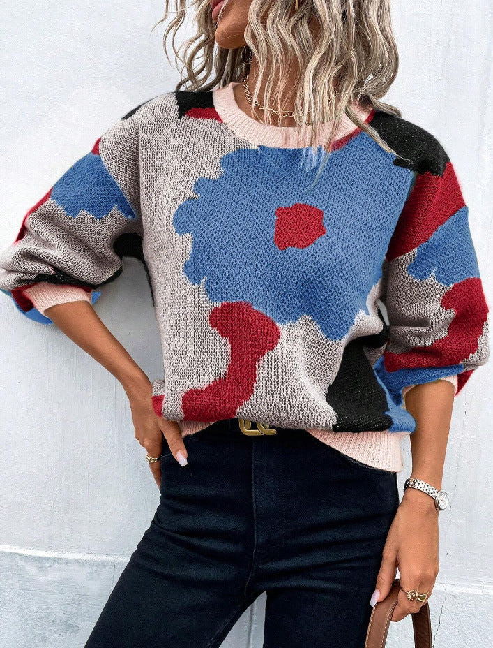 Sydney | Women's Floral Print Pullover Sweater