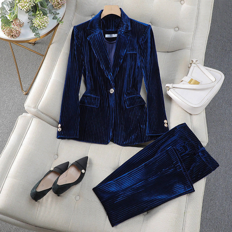 Grace | Women’s Casual Tailored Suit Set with Long Blazer