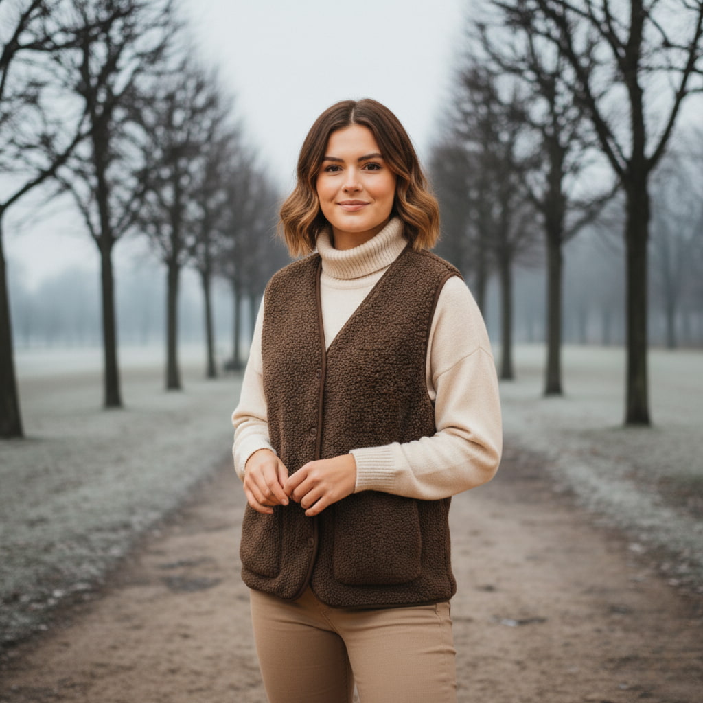 Ella | Women’s Spring Casual Warm Sherpa Vest