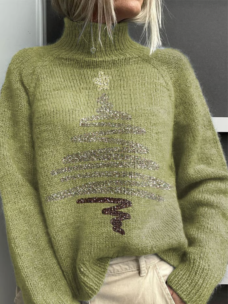 Floor - Christmas Sweater with Sparkling Christmas Tree