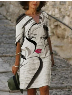 Hailey | Vestido midi floral con cuello en V para mujer