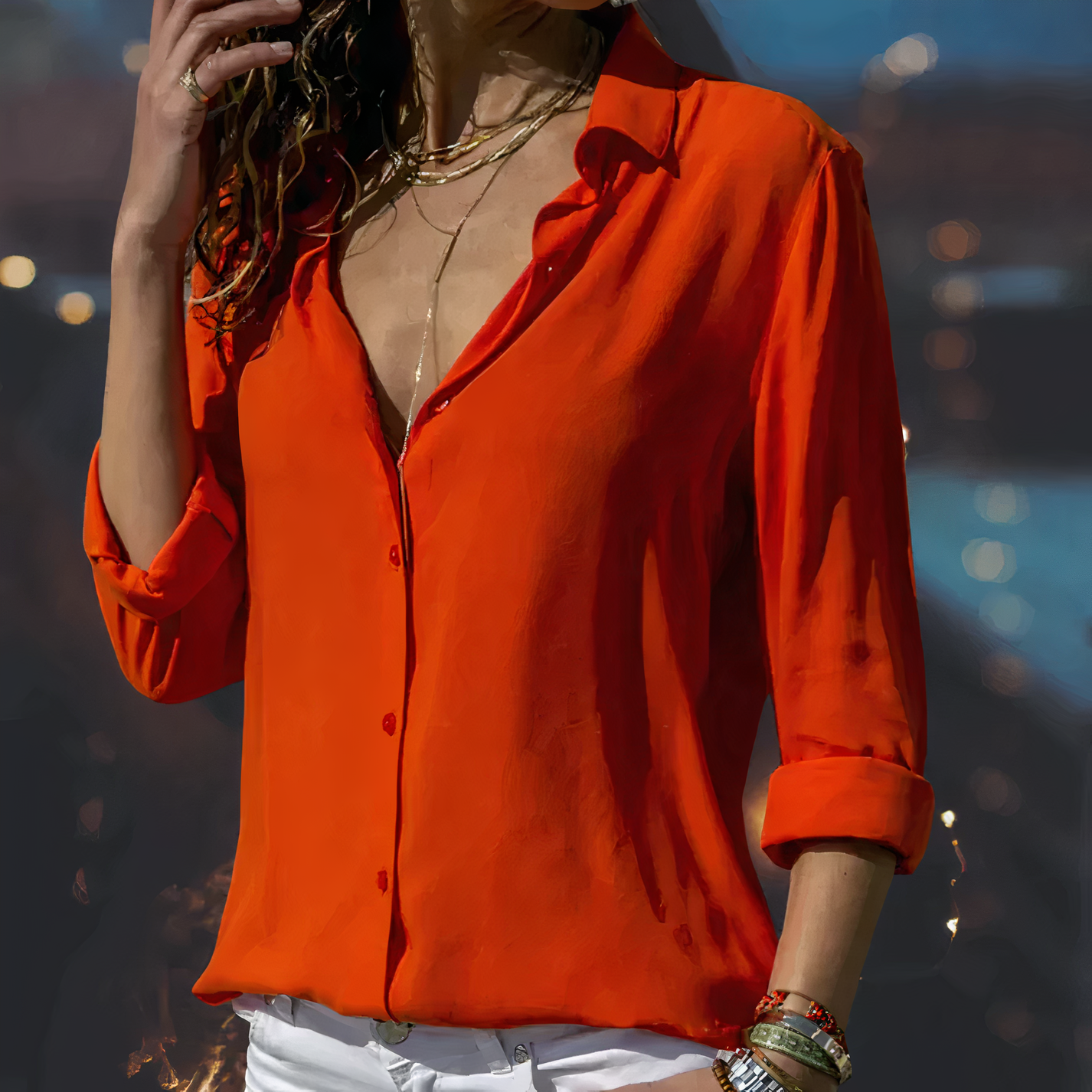 Melina – Elegant Chiffon Blouse
