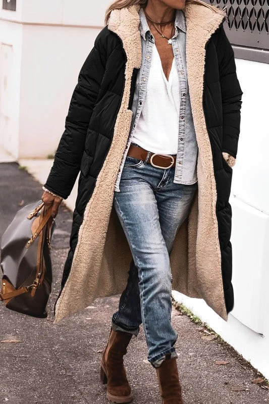 Yolanda - Reversible Long Padded Coat