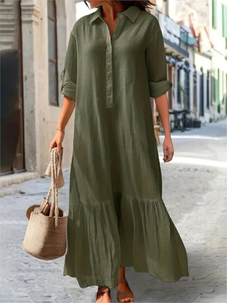 Karisse - Tiered Shirt Maxi Dress