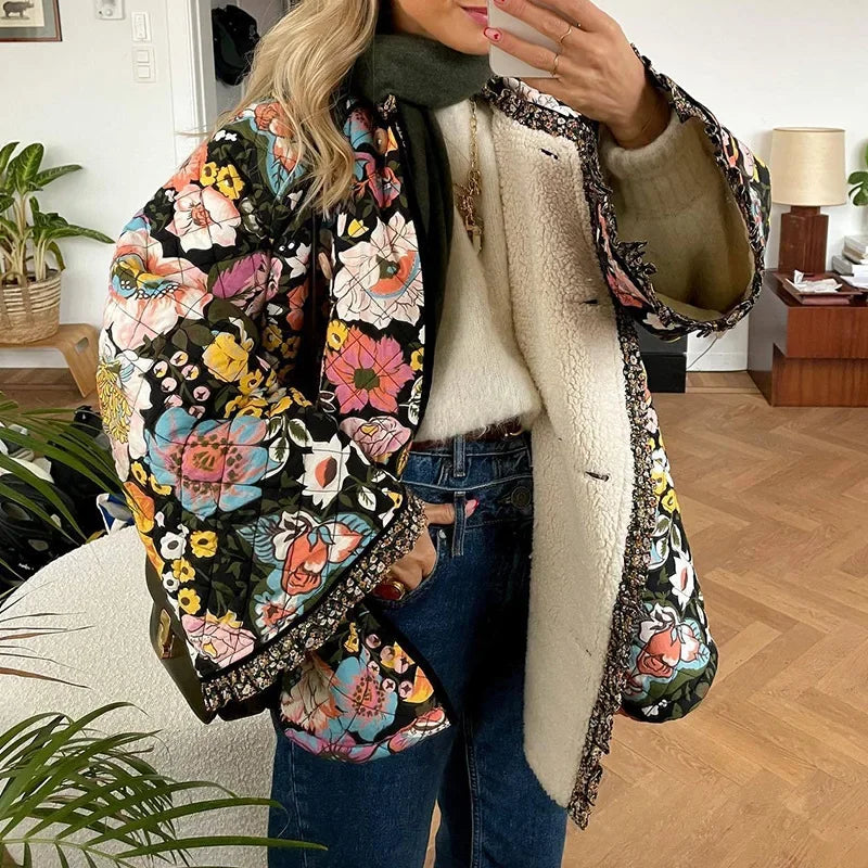 Bernice - Floral Quilted Coat