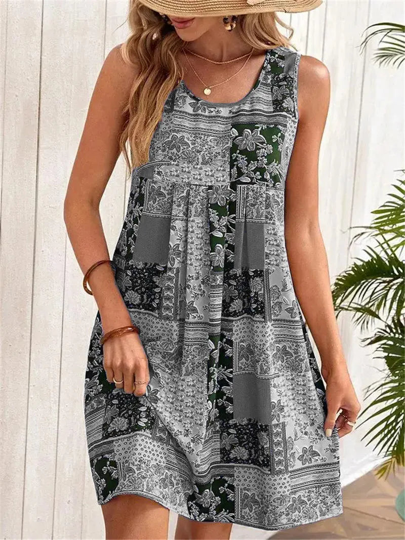 Glynna - Sleeveless A-Line Dress