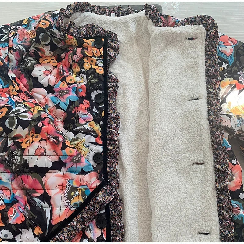 Bernice - Abrigo acolchado floral