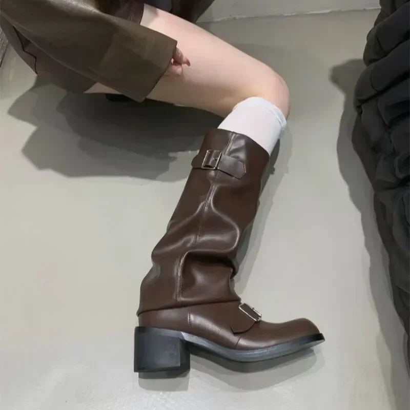 Juno - Knee-High Platform Boots