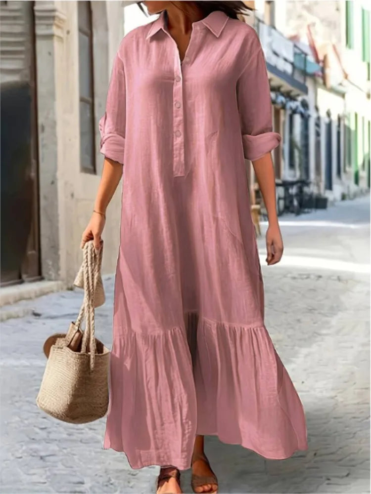Karisse - Tiered Shirt Maxi Dress