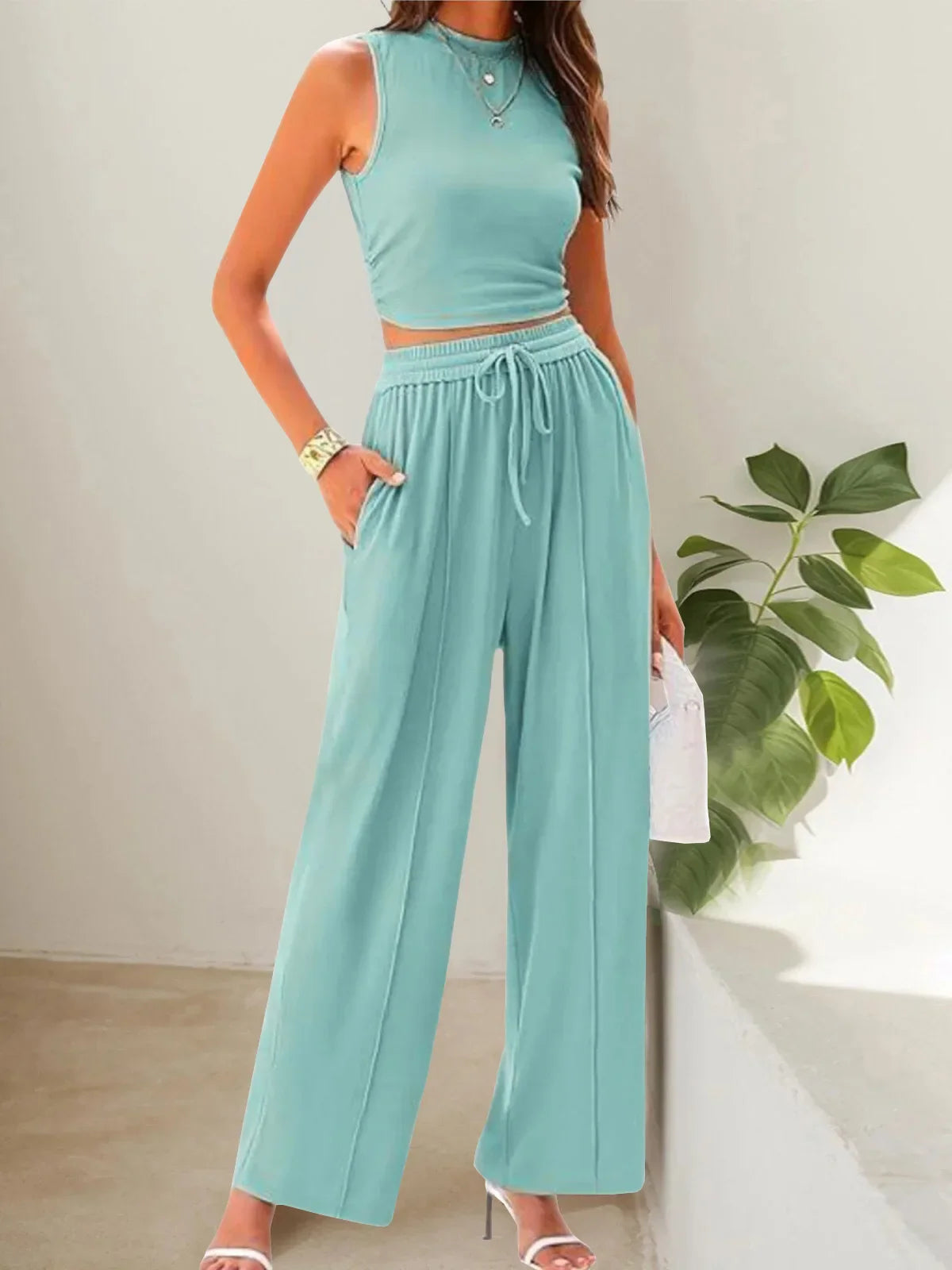 Prisila – Summer Two-Piece Pants Set