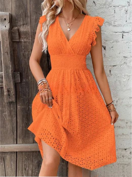 Nelira - V-Neck Summer Dress