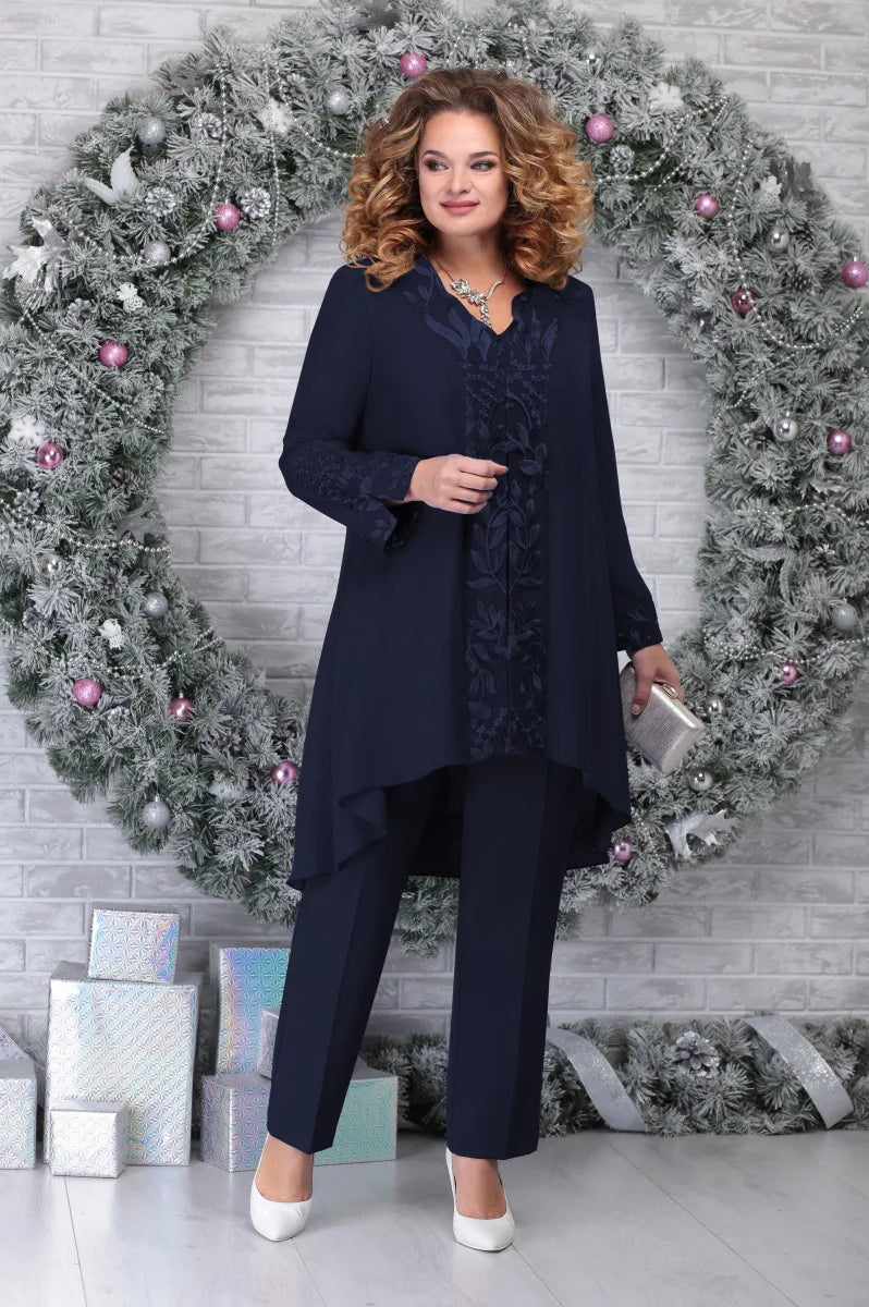 Talissa - Plus Size Embroidered 3-Piece Set