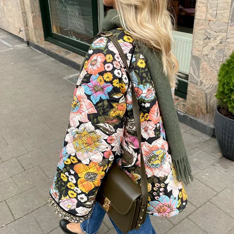 Bernice - Abrigo acolchado floral