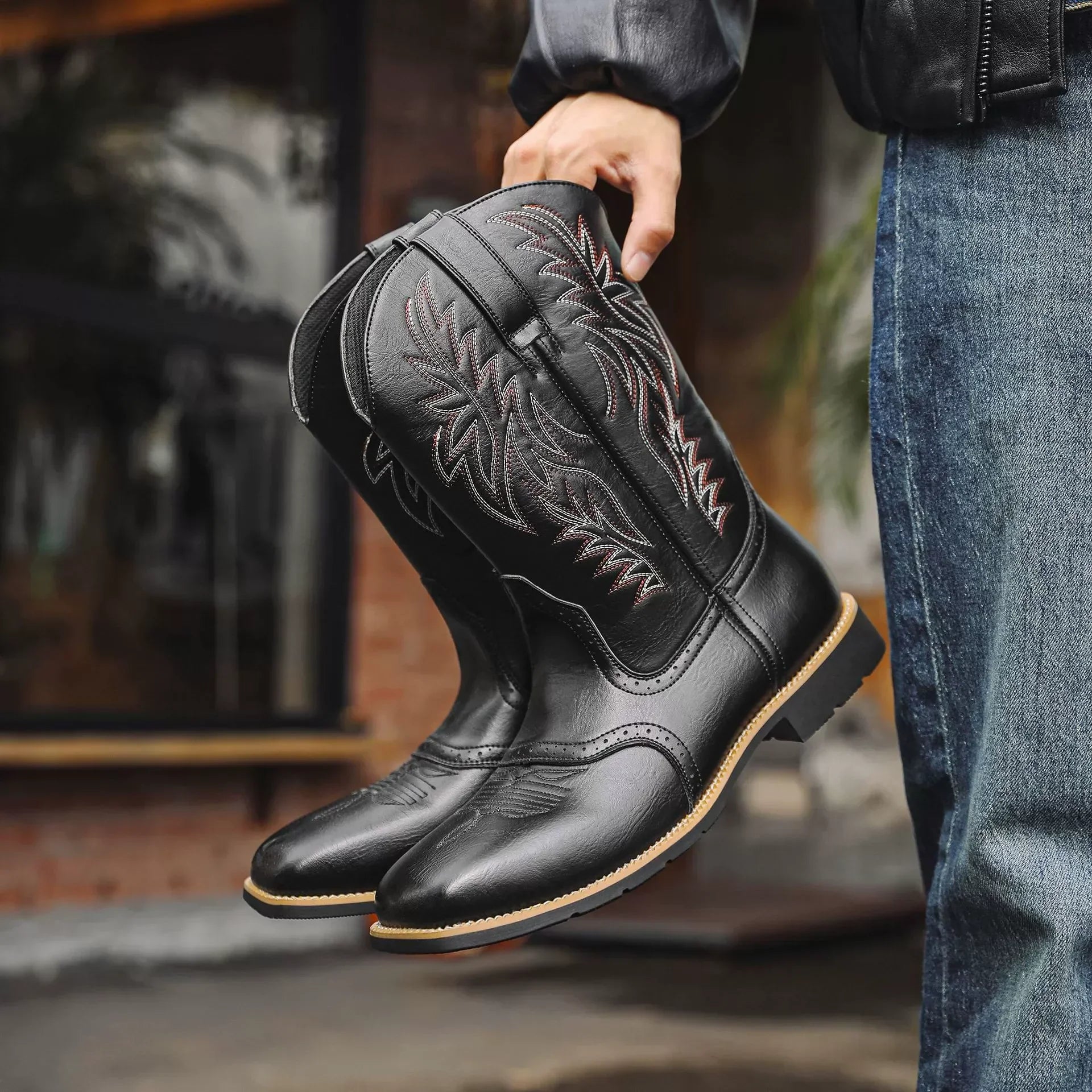 Martin | Western Style Leather Cowboy Boots for Men