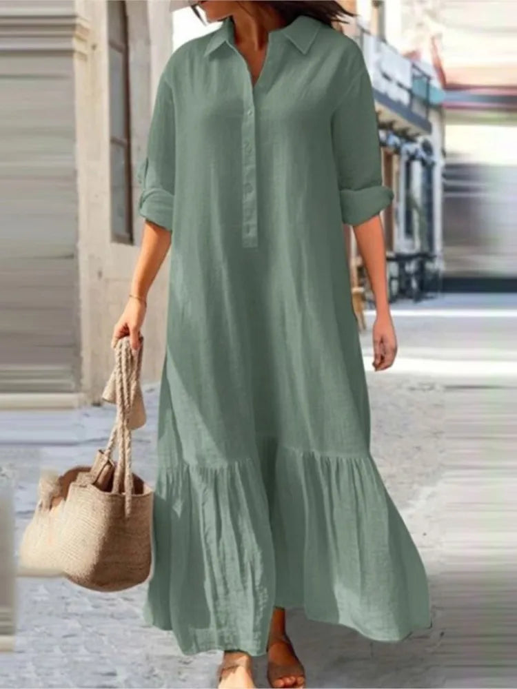 Karisse - Tiered Shirt Maxi Dress