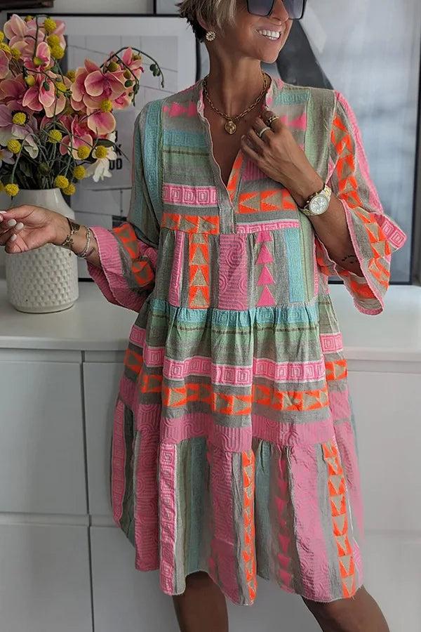 Kivelle - Boho Patch Midikjole