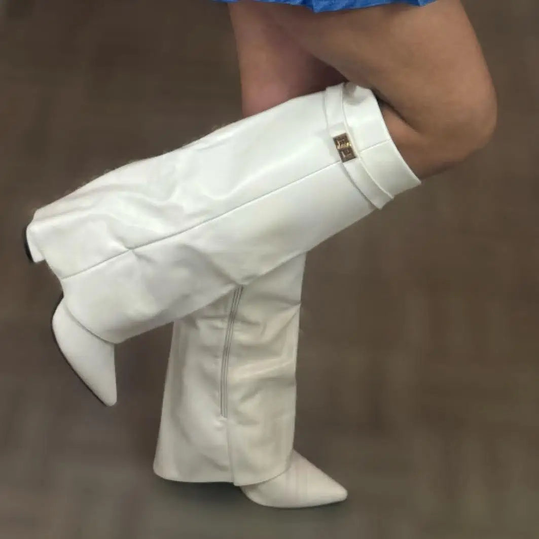 Maya | Botas altas de piel para mujer con hebilla