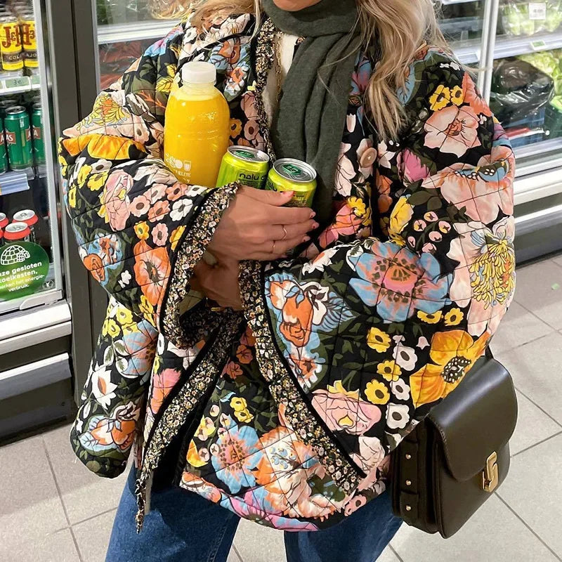 Bernice - Abrigo acolchado floral