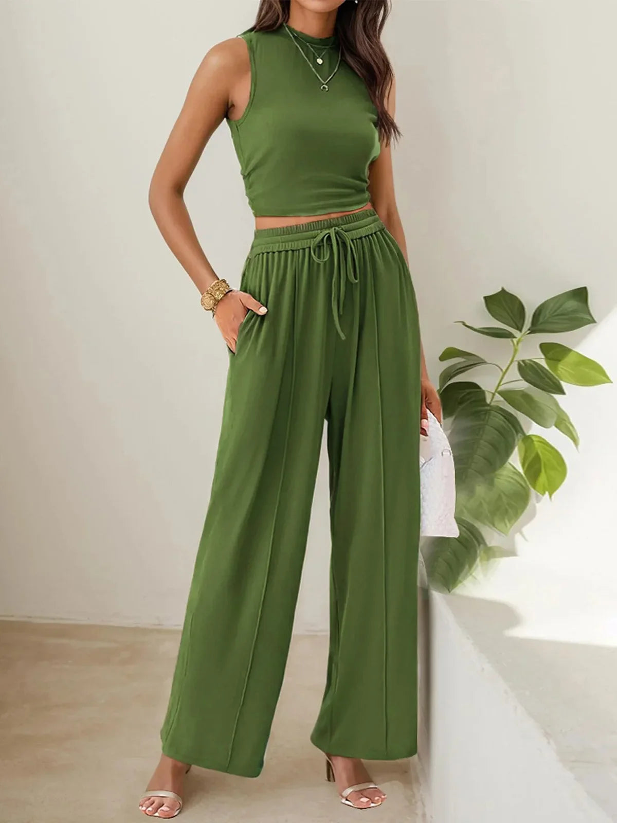 Prisila – Summer Two-Piece Pants Set