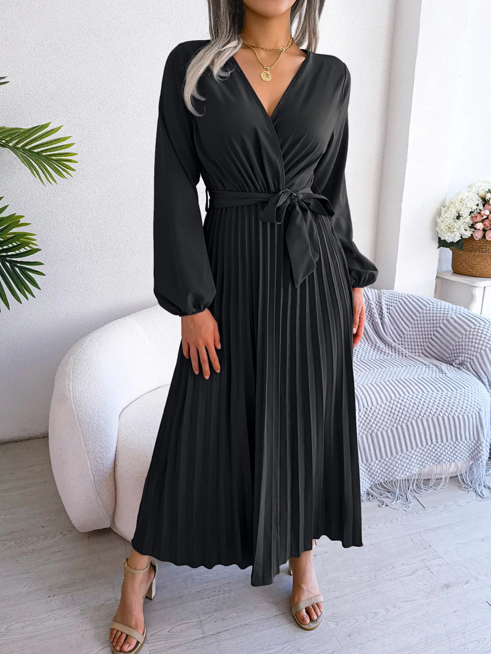 Javana - V-Neck Maxi Dress