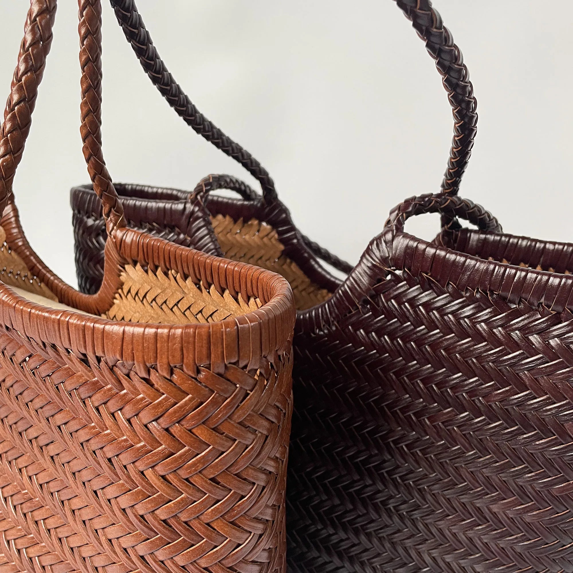 Olyviae - Leather Woven Tote Bag