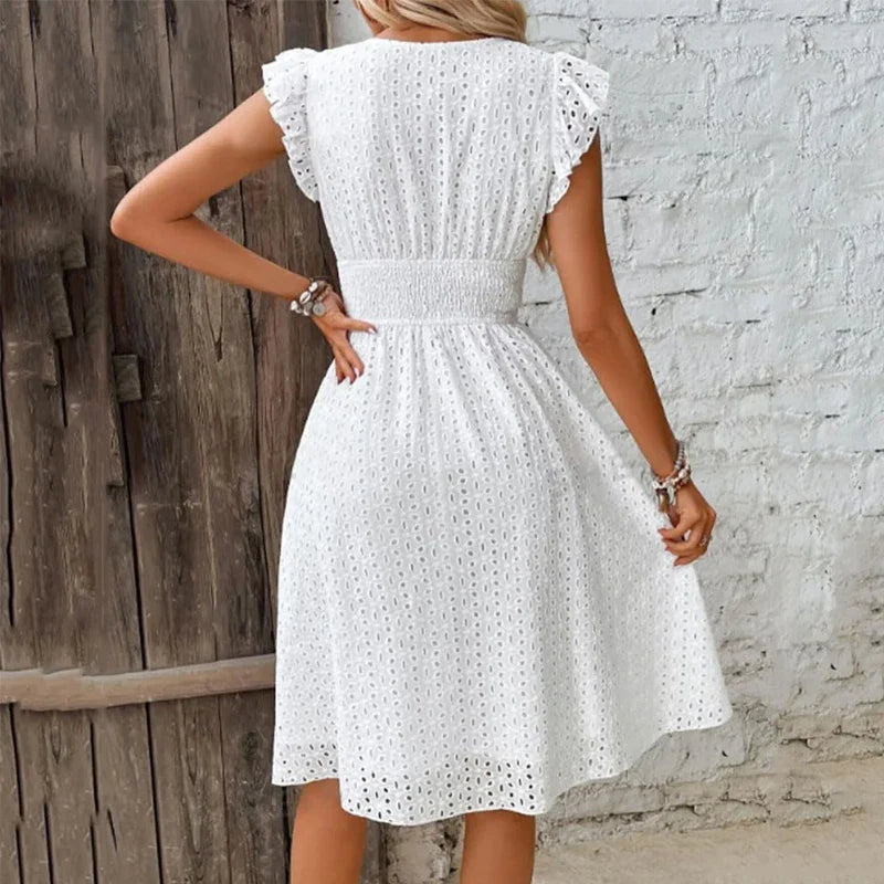 Nelira - V-Neck Summer Dress