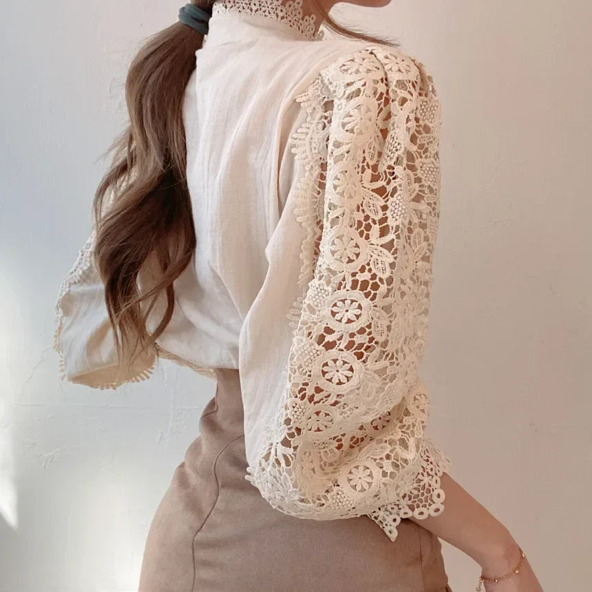 Charlotte - Lace Detail Blouse