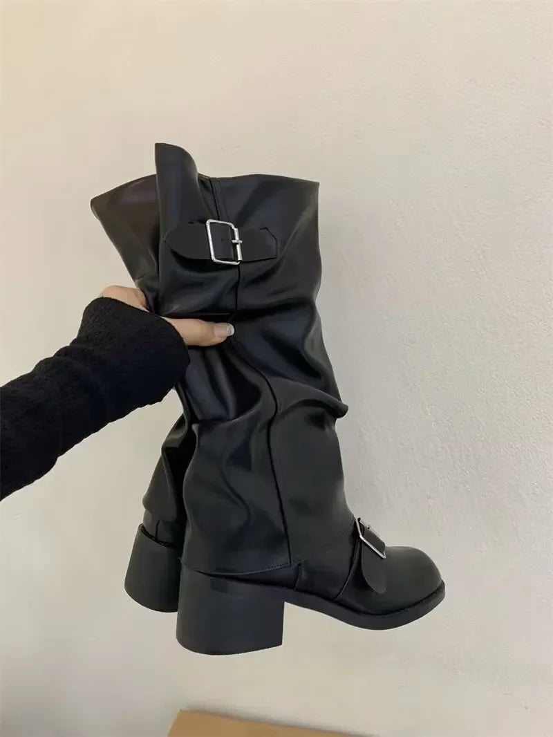 Juno - Knee-High Platform Boots